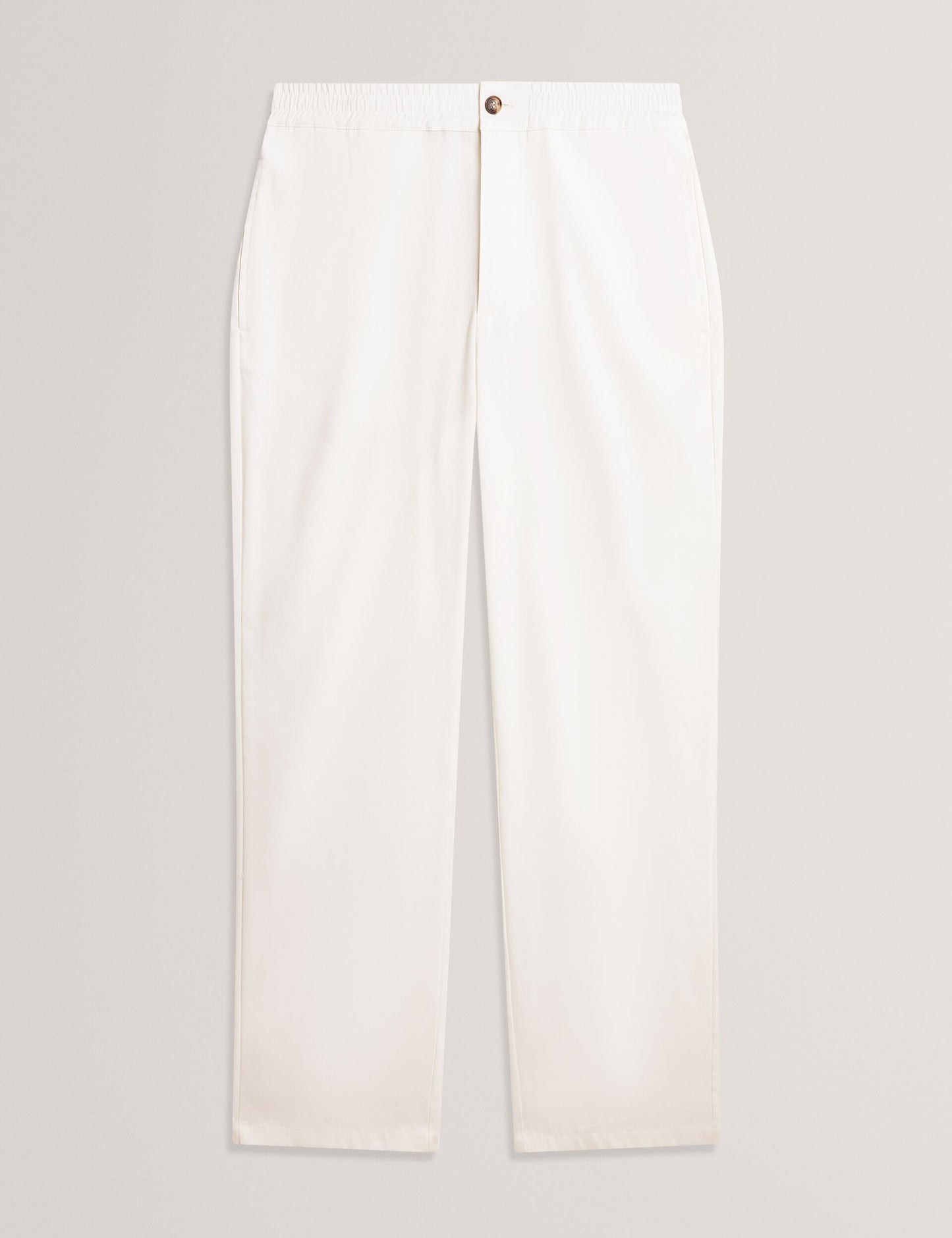 Ted Baker CULVERR Relaxed Linen Blend Elasticated Trousers WHITE