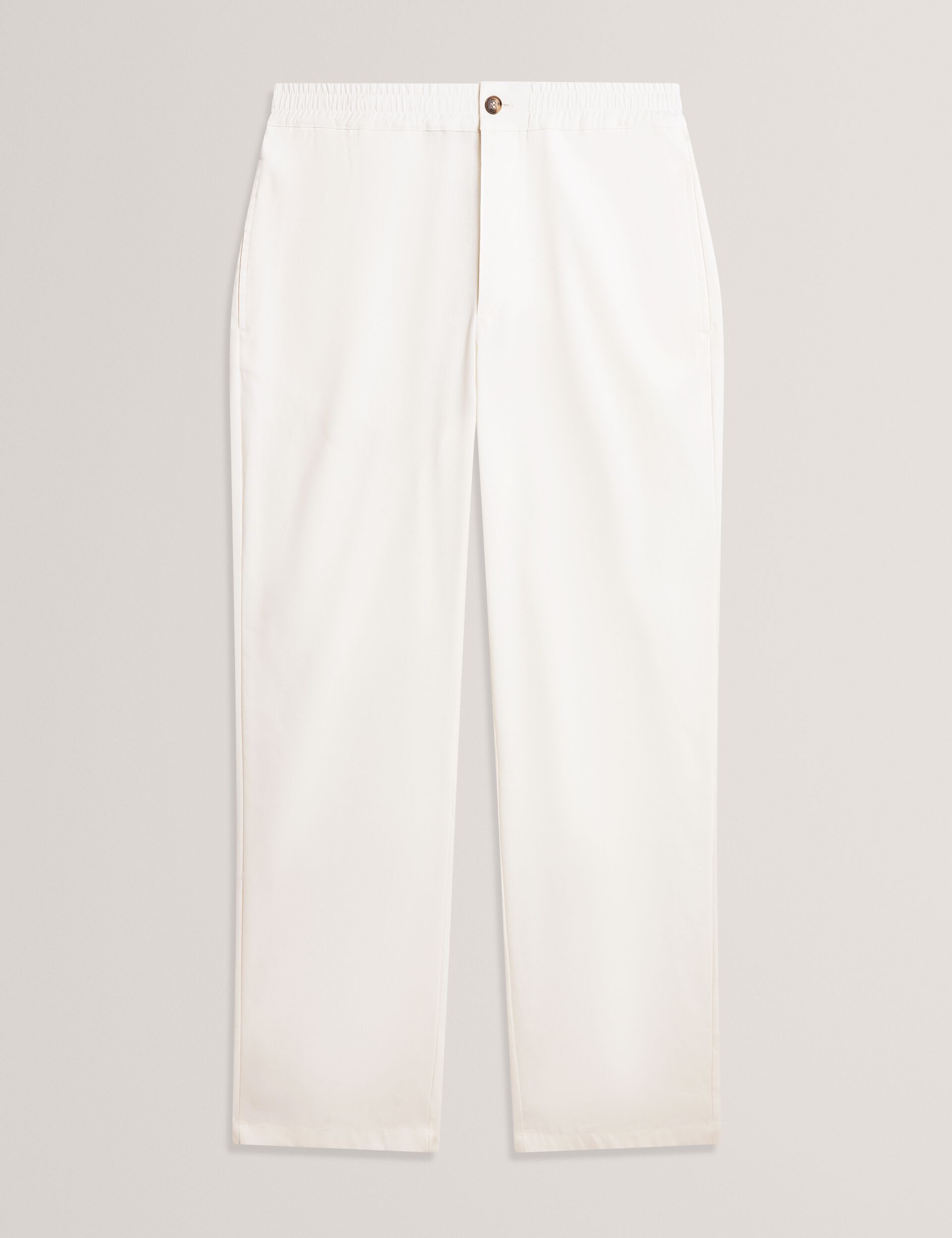 Ted Baker CULVERR Relaxed Linen Blend Elasticated Trousers WHITE