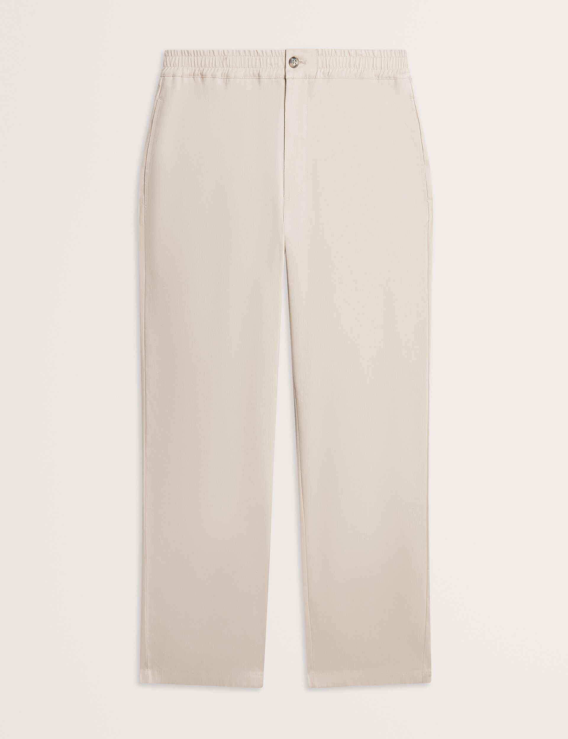 Ted Baker CULVERR Relaxed Linen Blend Elasticated Trousers STONE