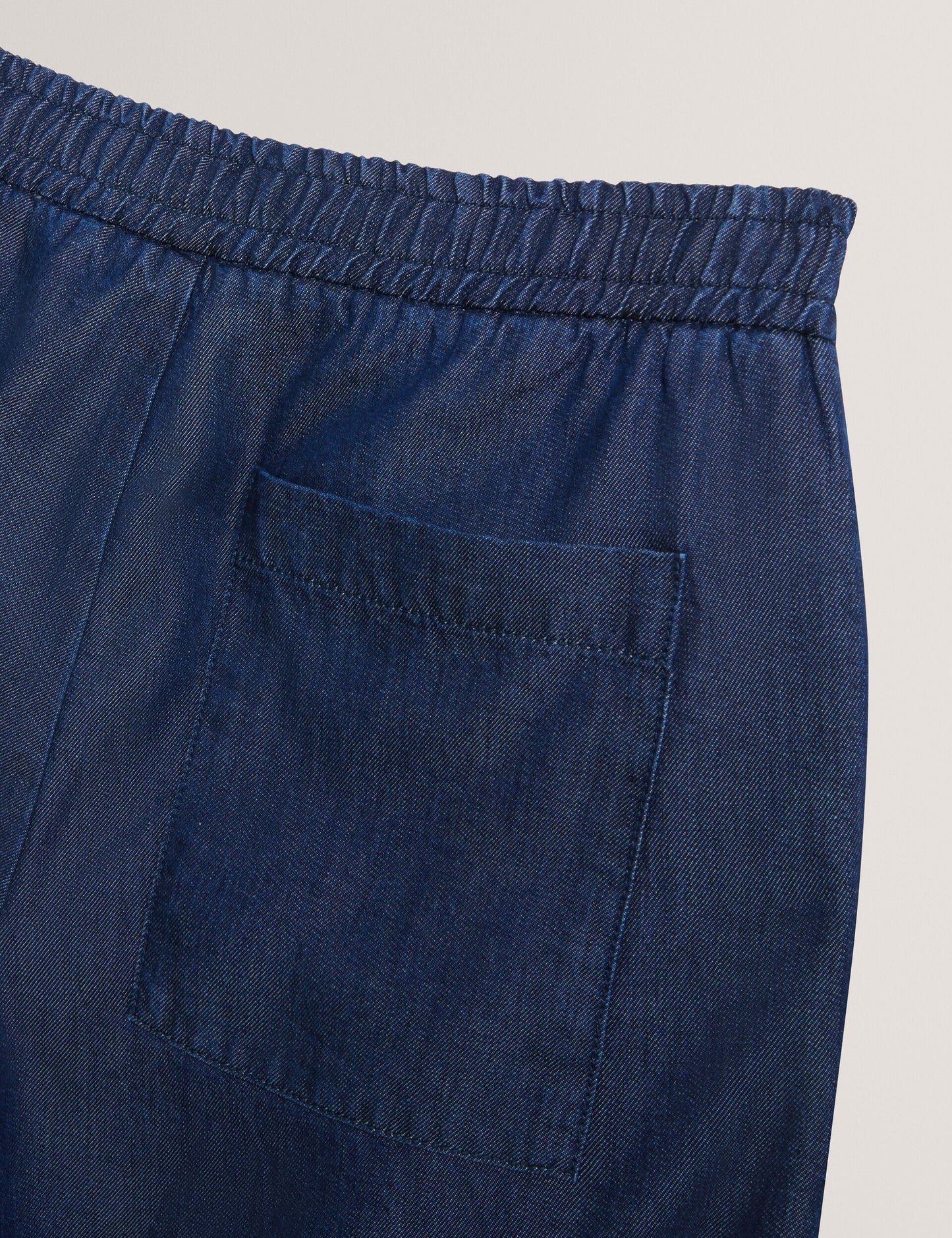 Ted Baker GANMO Relaxed Pull-On Chambray Pants NAVY BLUE