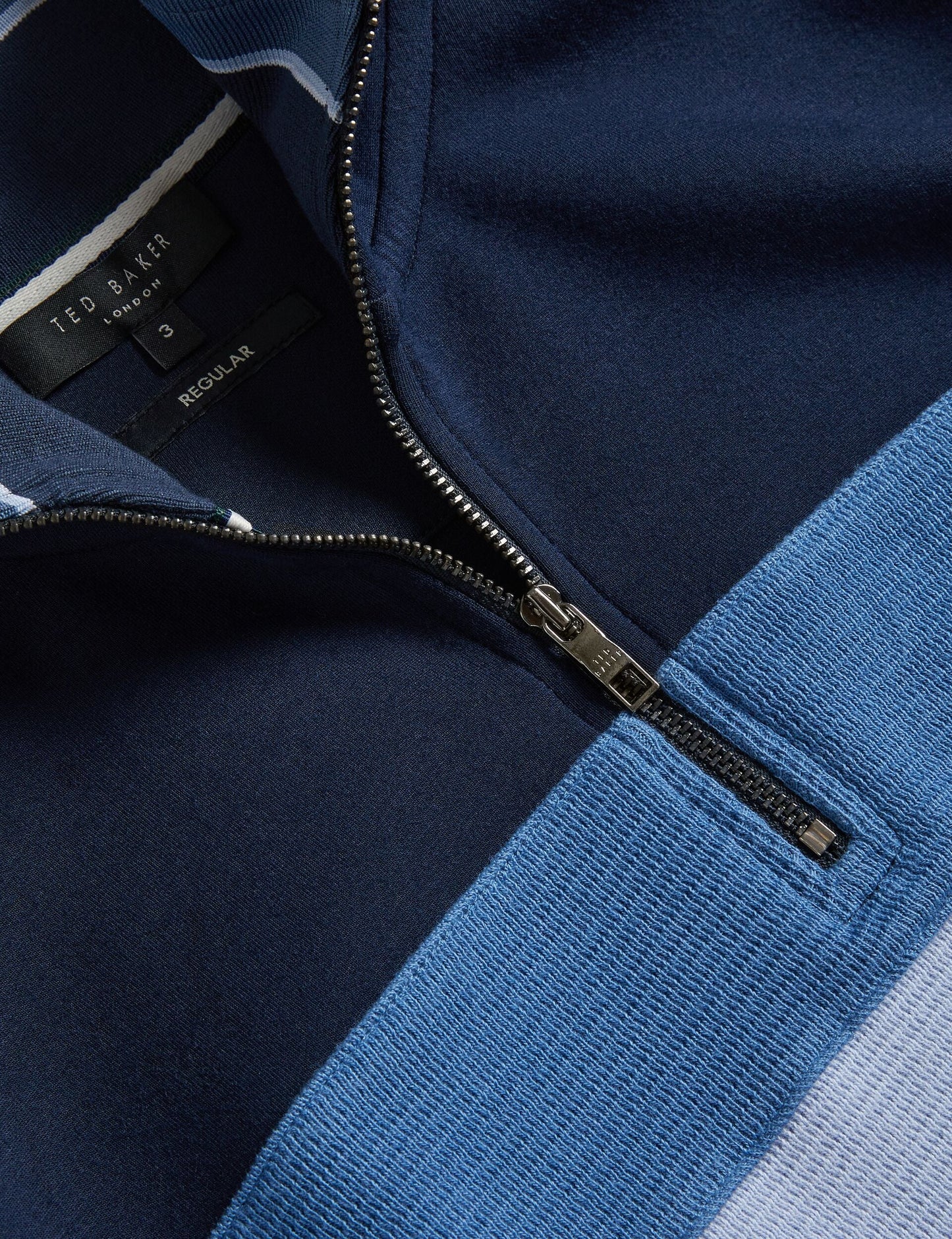Ted Baker Veller - Long Sleeve Regular Fit Half Zip NAVY
