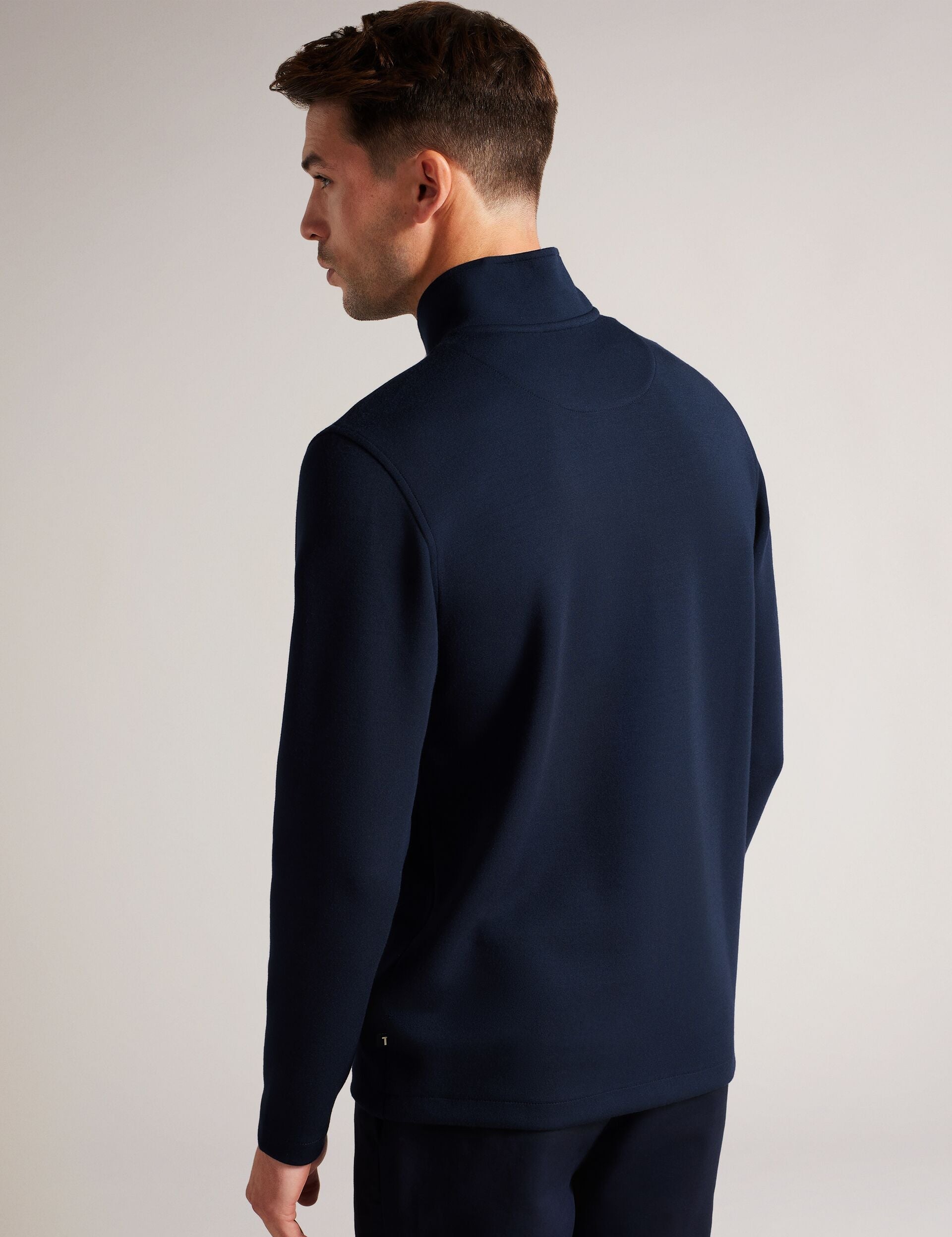 Ted Baker Veller - Long Sleeve Regular Fit Half Zip NAVY