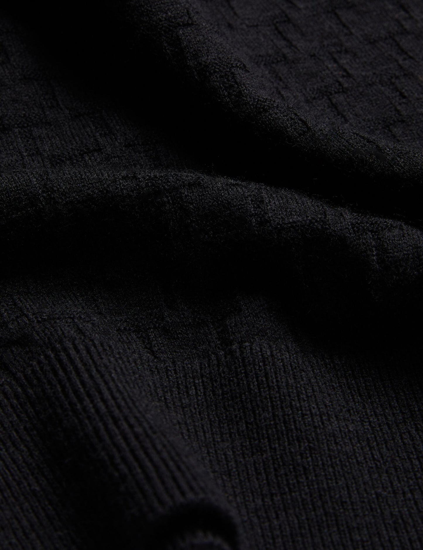 Ted Baker LOUNG - Textured T Knit Crew Neck Jumper BLACK