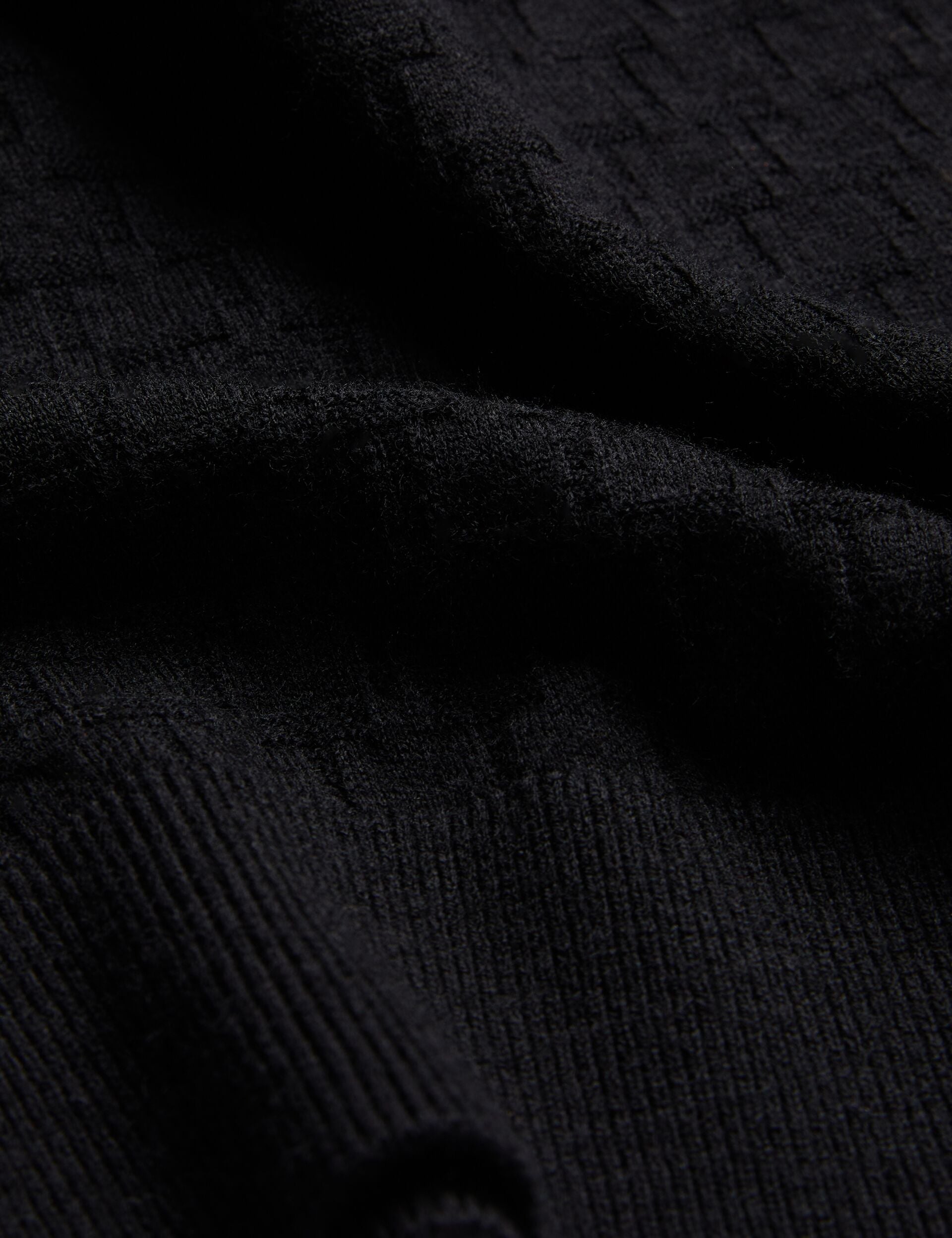 Ted Baker LOUNG - Textured T Knit Crew Neck Jumper BLACK