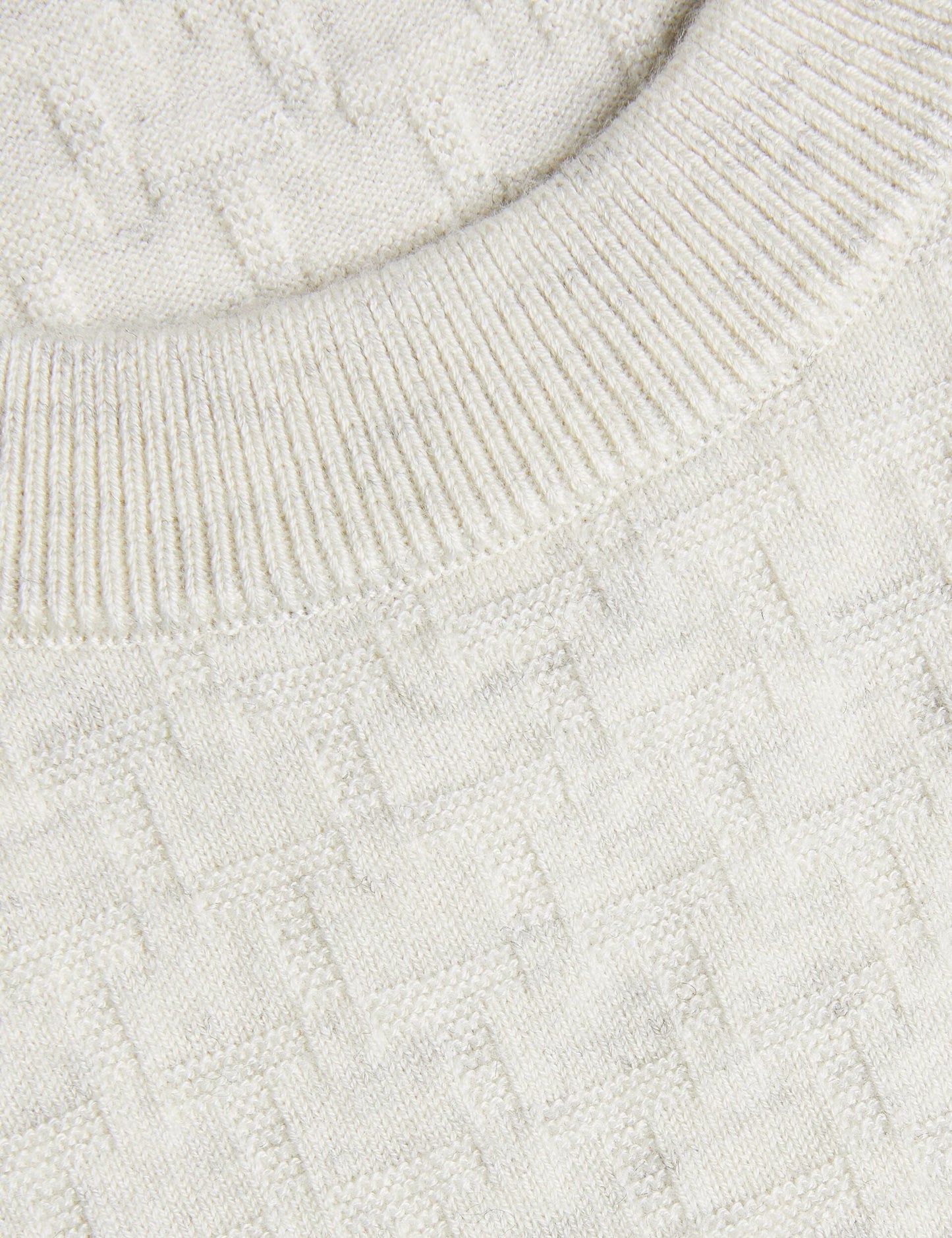 Ted Baker LOUNG - Textured T Knit Crew Neck Jumper ECRU