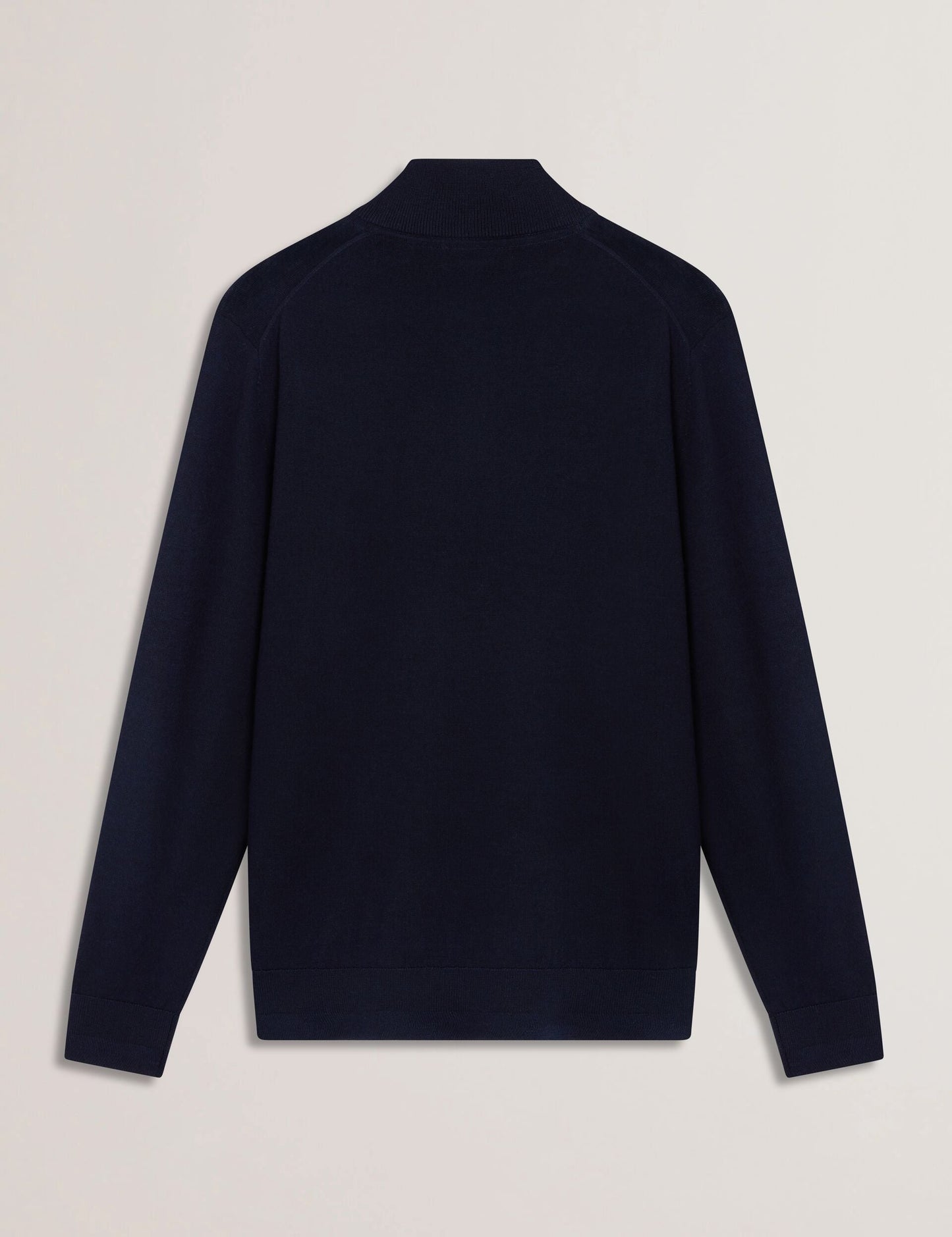 Ted Baker LIMEHAS Wool Quarter Zip Funnel Neck Sweater in Navy NAVY