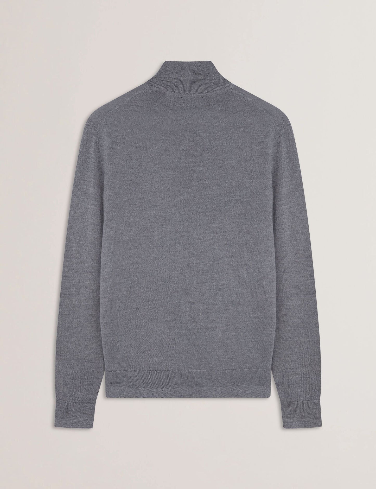 Ted Baker LIMEHAS Wool Quarter Zip Funnel Neck Sweater in Charcoal CHARCOAL