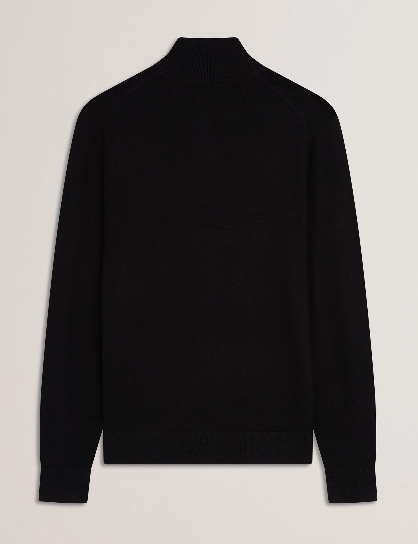 Ted Baker LIMEHAS Wool Quarter Zip Funnel Neck Sweater in Black BLACK