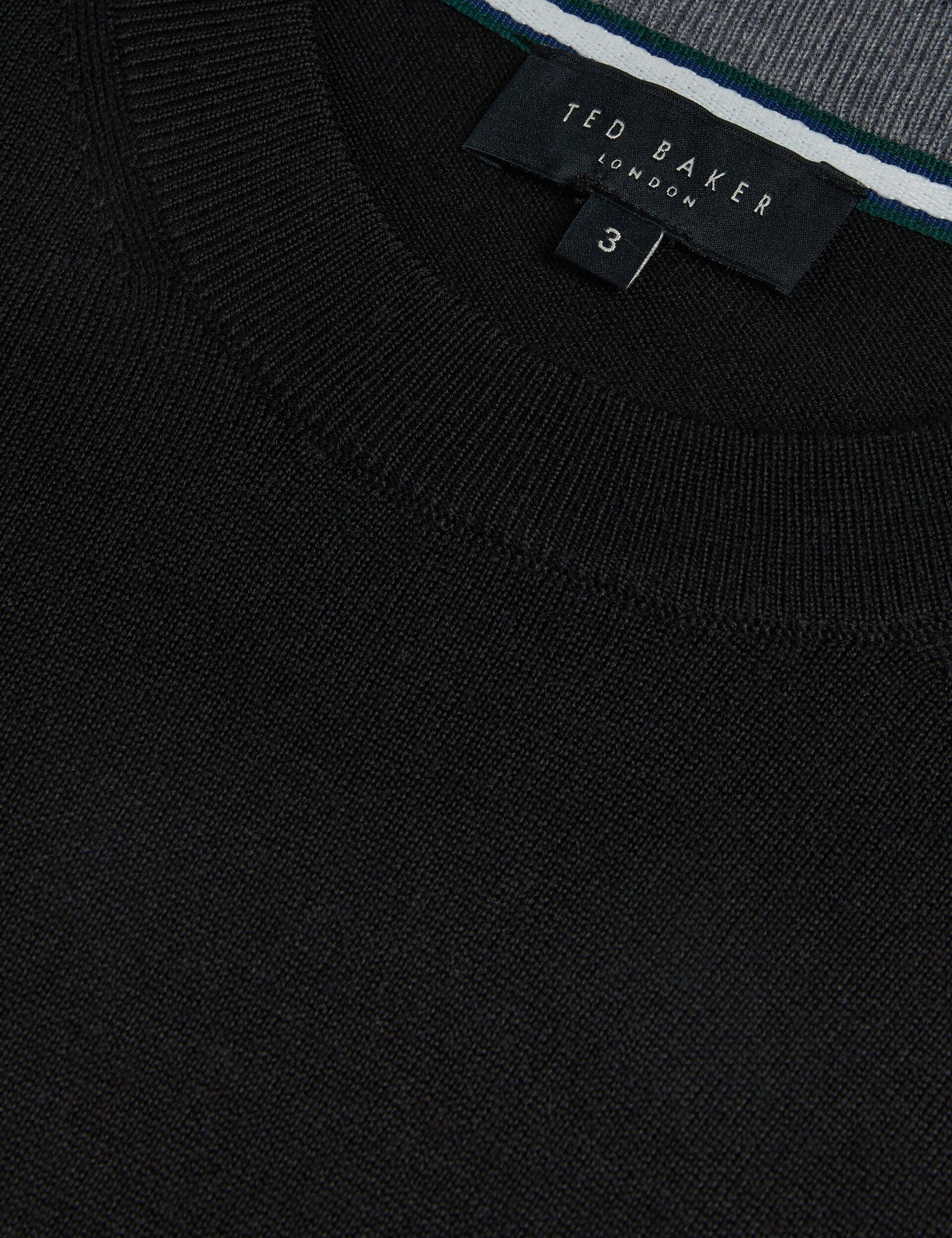 Ted Baker CARNBY - Pure Wool Crew Neck Jumper BLACK