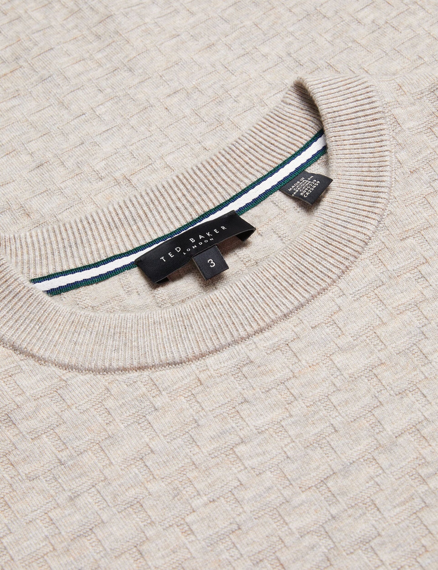 Ted Baker LOUNG - Textured T Knit Crew Neck Jumper TAUPE