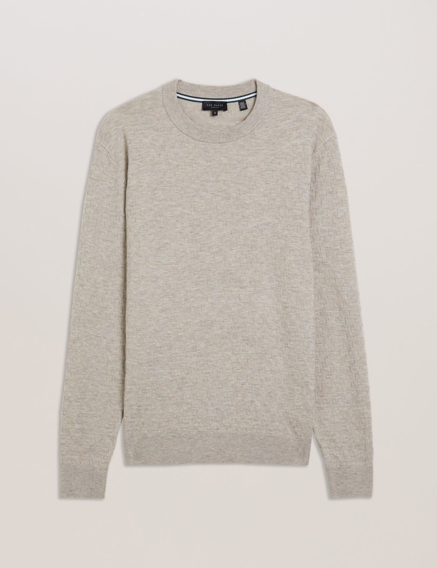 Ted Baker LOUNG - Textured T Knit Crew Neck Jumper TAUPE