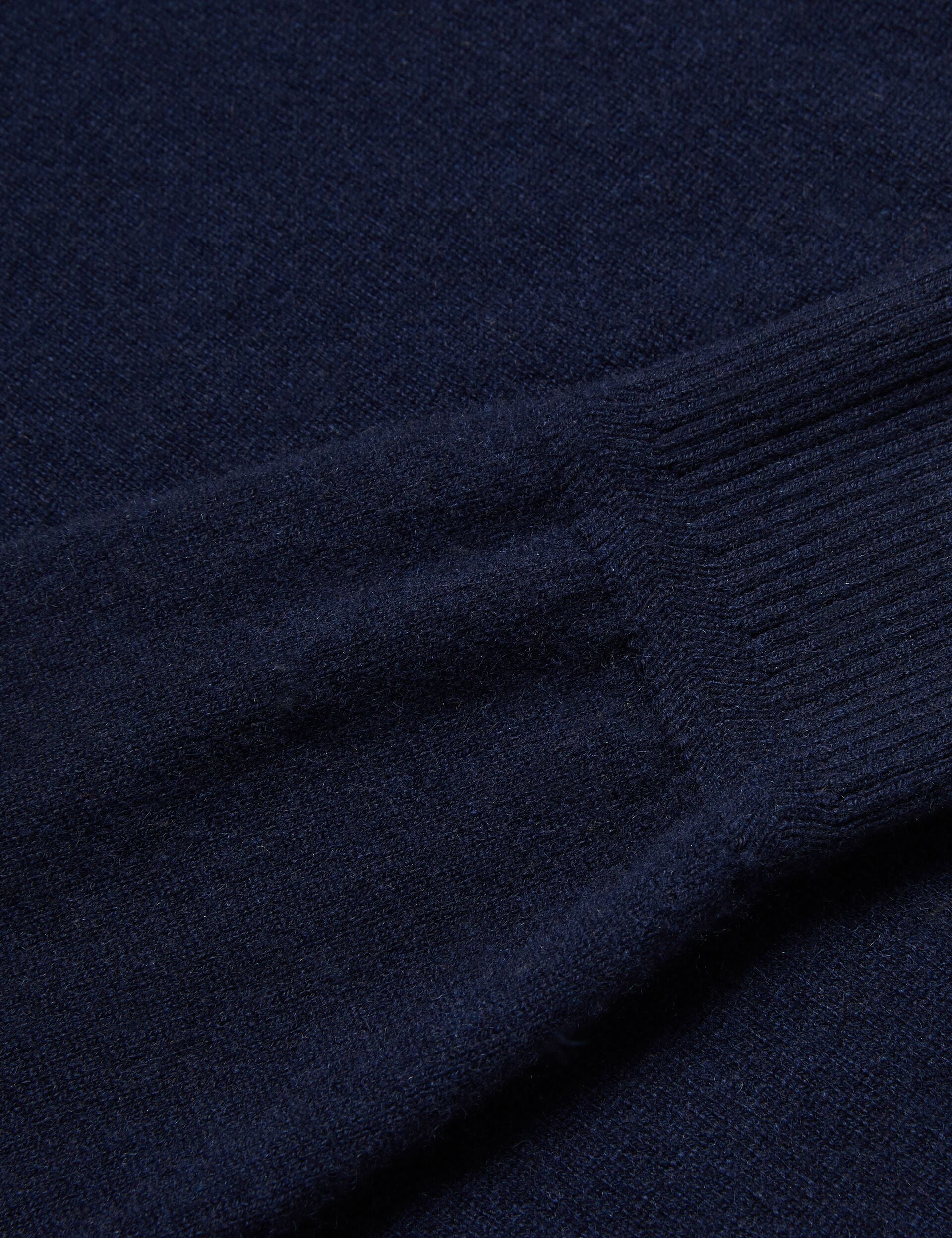 Ted Baker GLANT - Cashmere Cable Detail Crew Neck Jumper NAVY