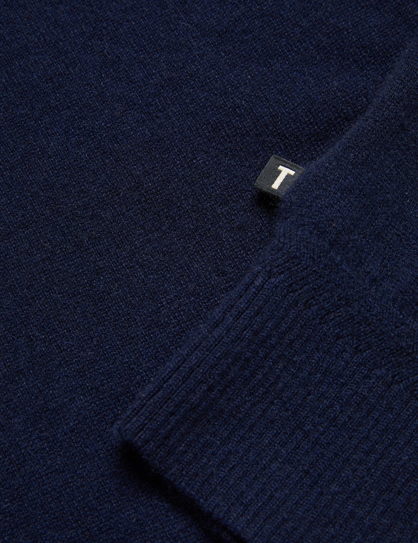 Ted Baker GLANT - Cashmere Cable Detail Crew Neck Jumper NAVY