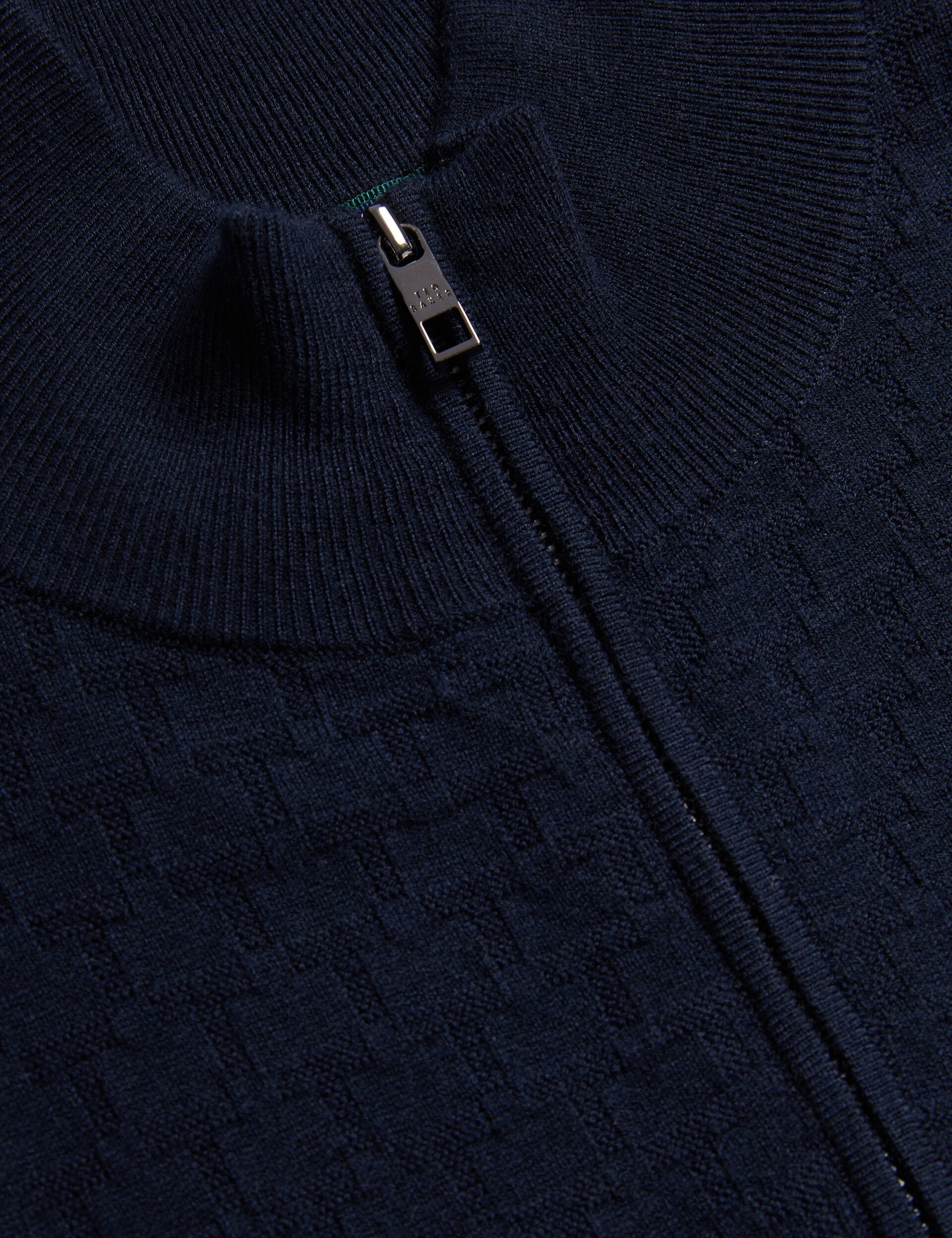 Ted Baker KURNLE - T Knit Half Zip Funnel Neck Jumper NAVY