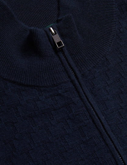 Ted Baker KURNLE - T Knit Half Zip Funnel Neck Jumper NAVY
