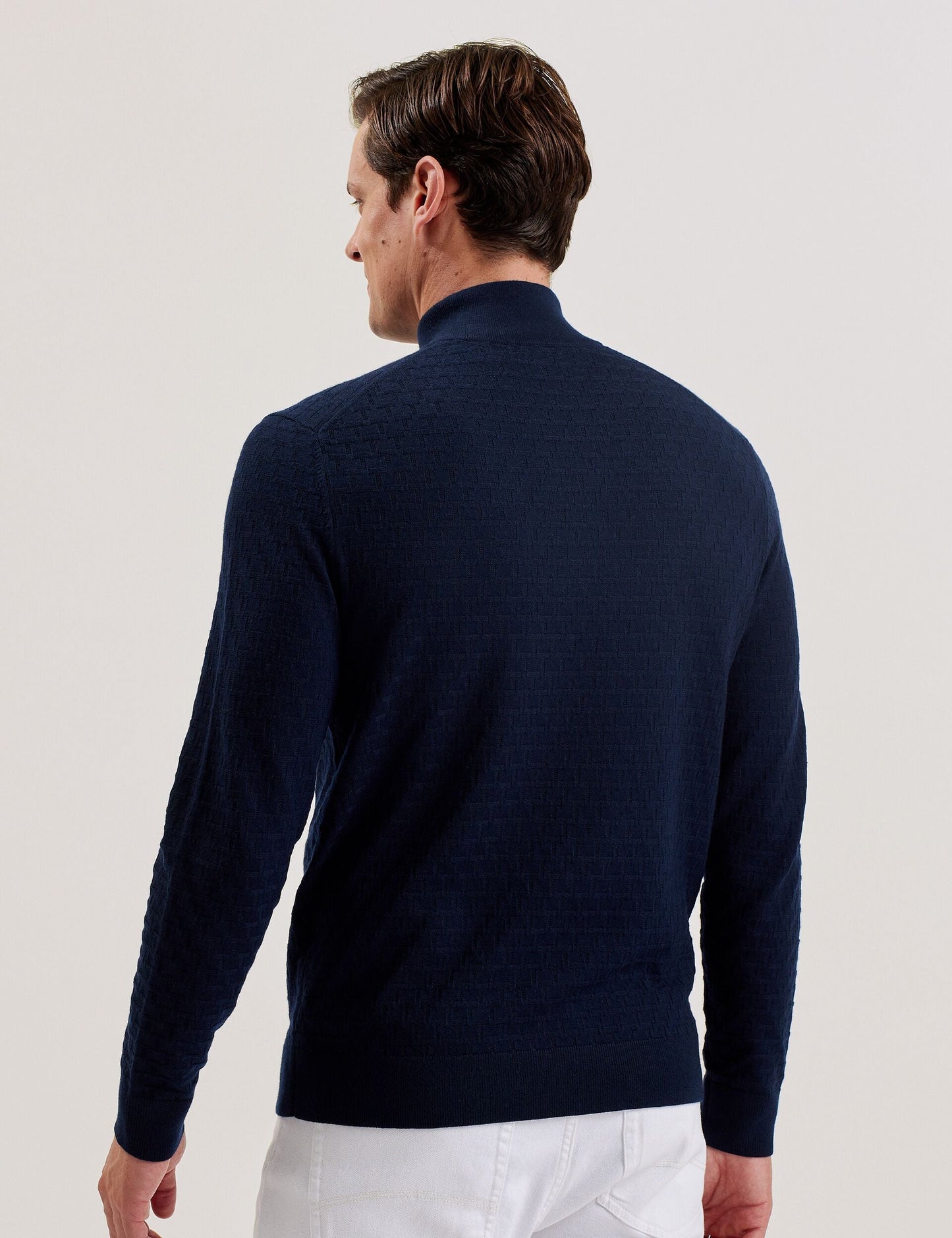 Ted Baker KURNLE - T Knit Half Zip Funnel Neck Jumper NAVY