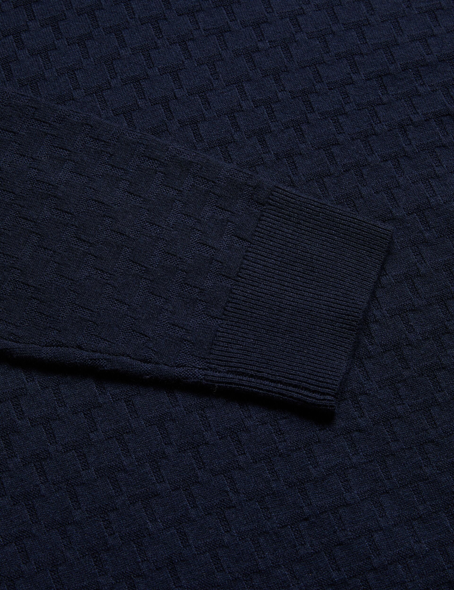 Ted Baker KURNLE - T Knit Half Zip Funnel Neck Jumper NAVY