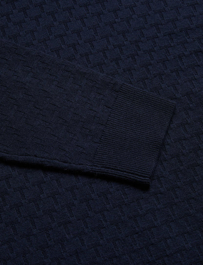 Ted Baker KURNLE - T Knit Half Zip Funnel Neck Jumper NAVY