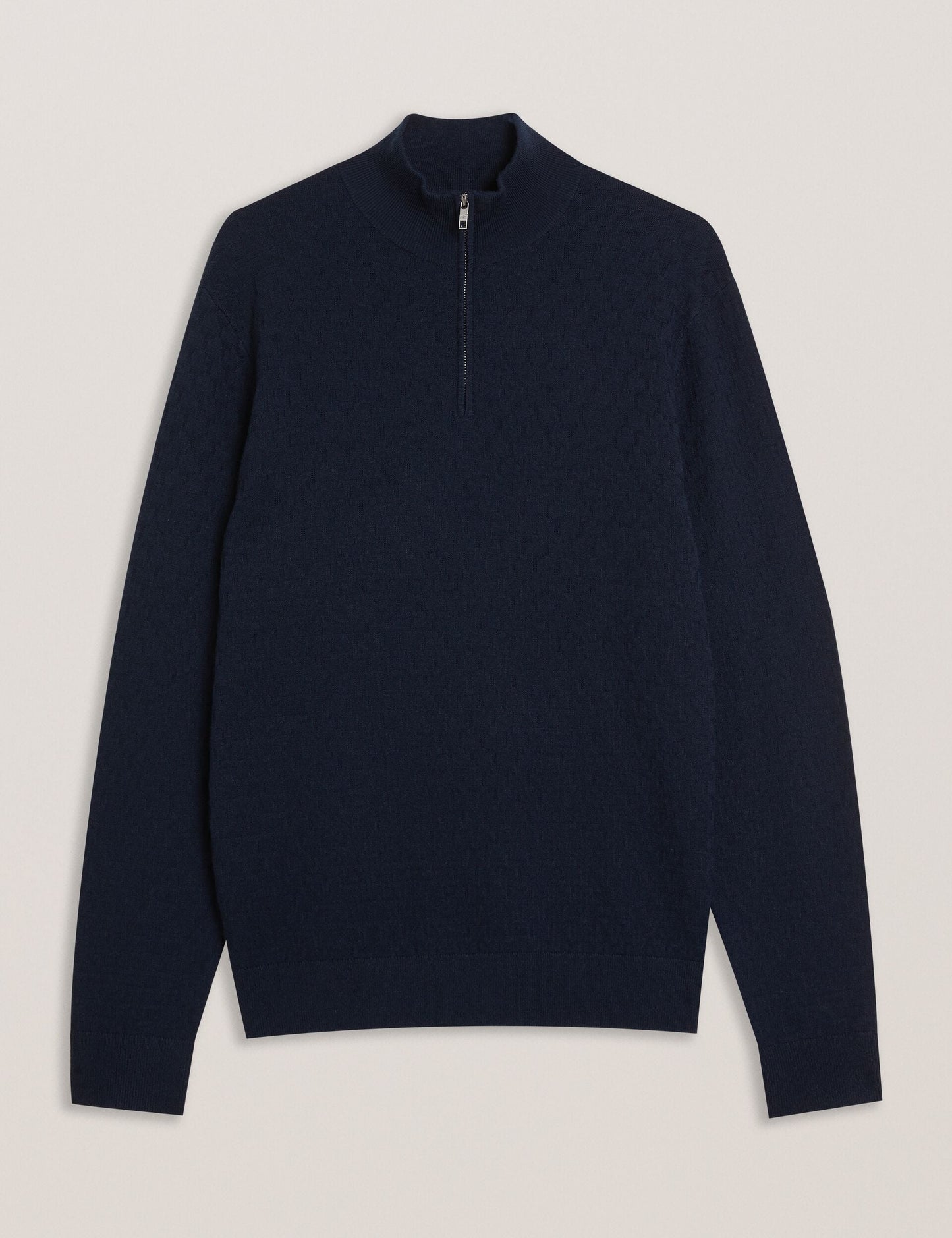 Ted Baker KURNLE - T Knit Half Zip Funnel Neck Jumper NAVY
