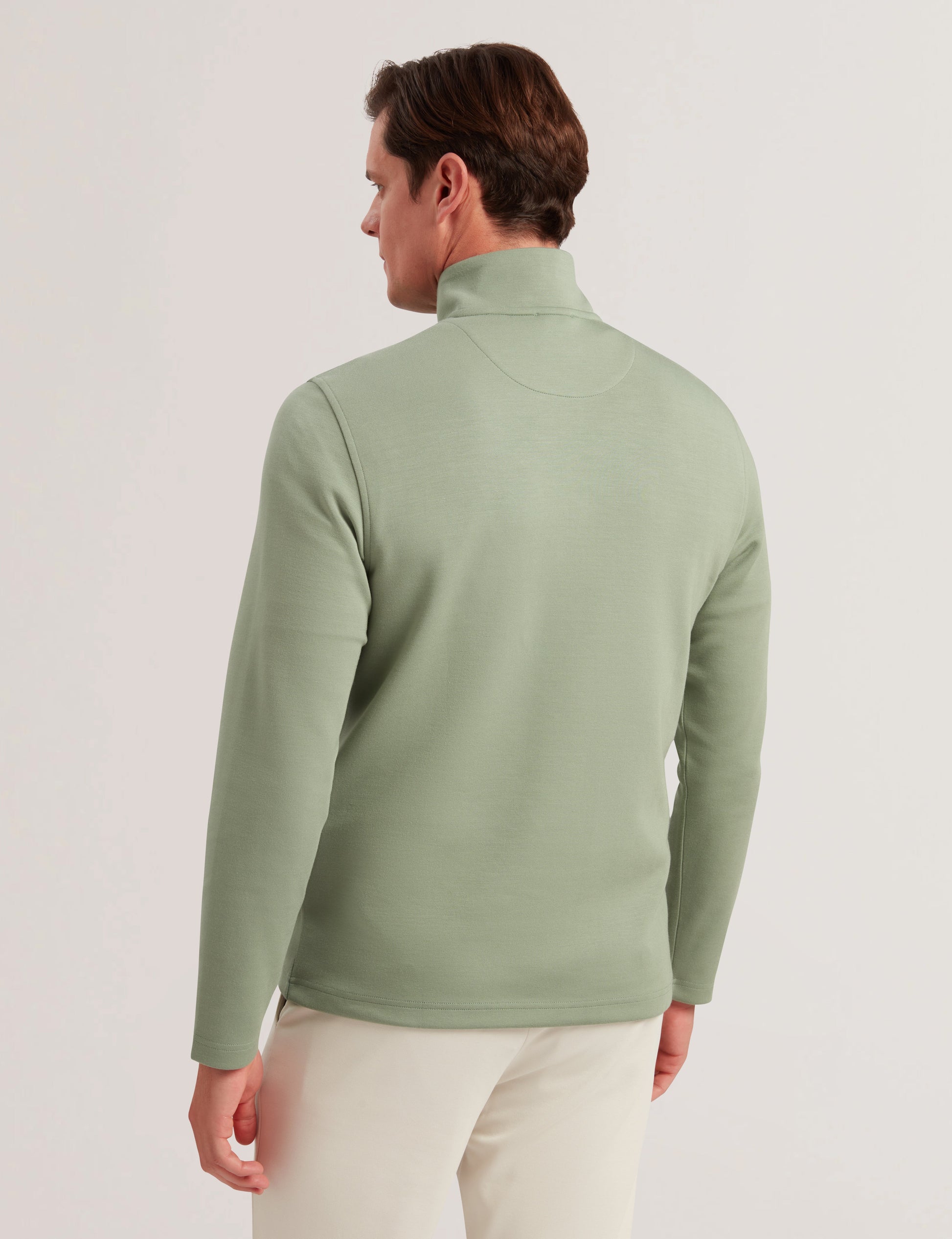 Ted Baker LONGMAN - Ombre Stripe Half-Zip Sweatshirt GREEN