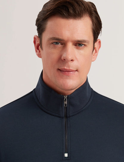 Ted Baker PRYOR - Half Zip Funnel Neck Sweatshirt NAVY