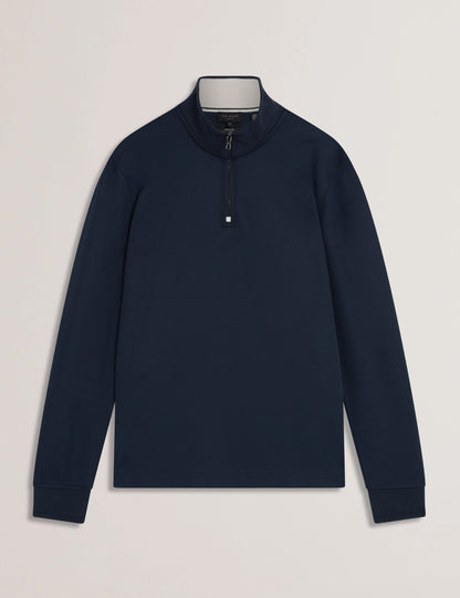 Ted Baker PRYOR - Half Zip Funnel Neck Sweatshirt NAVY