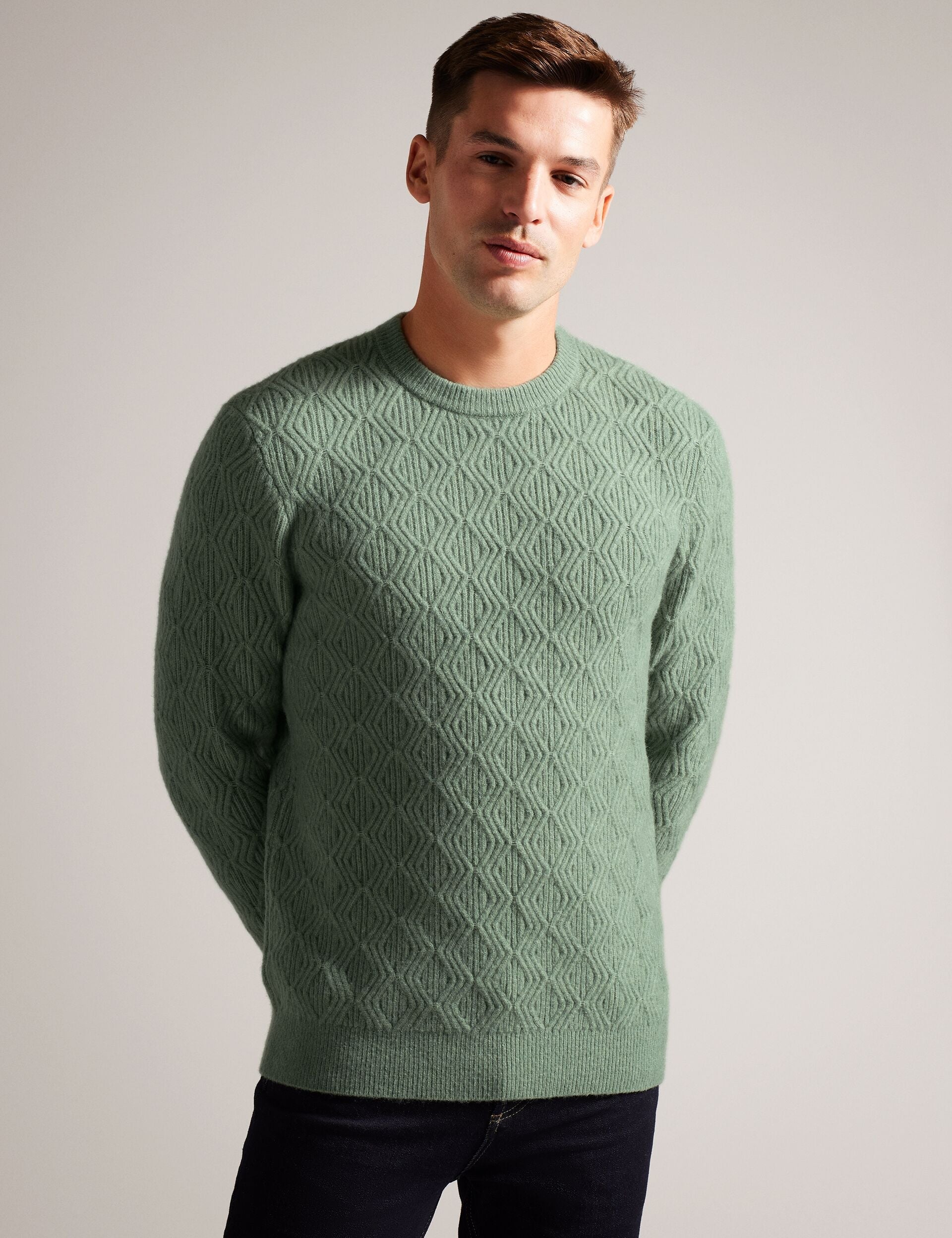 Ted Baker ATCHET - Crew Neck PALE GREEN
