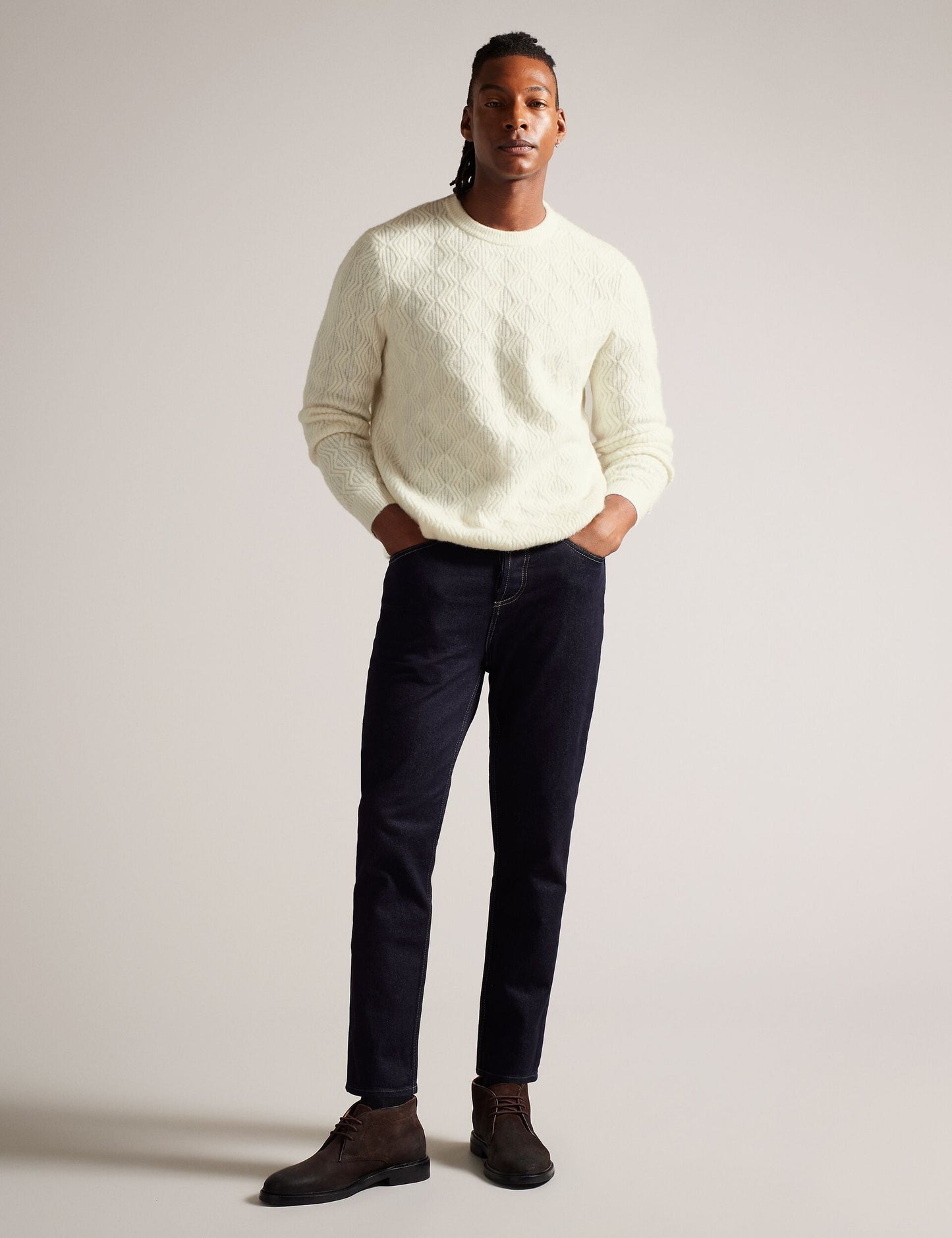 Ted Baker ATCHET - Crew Neck ECRU
