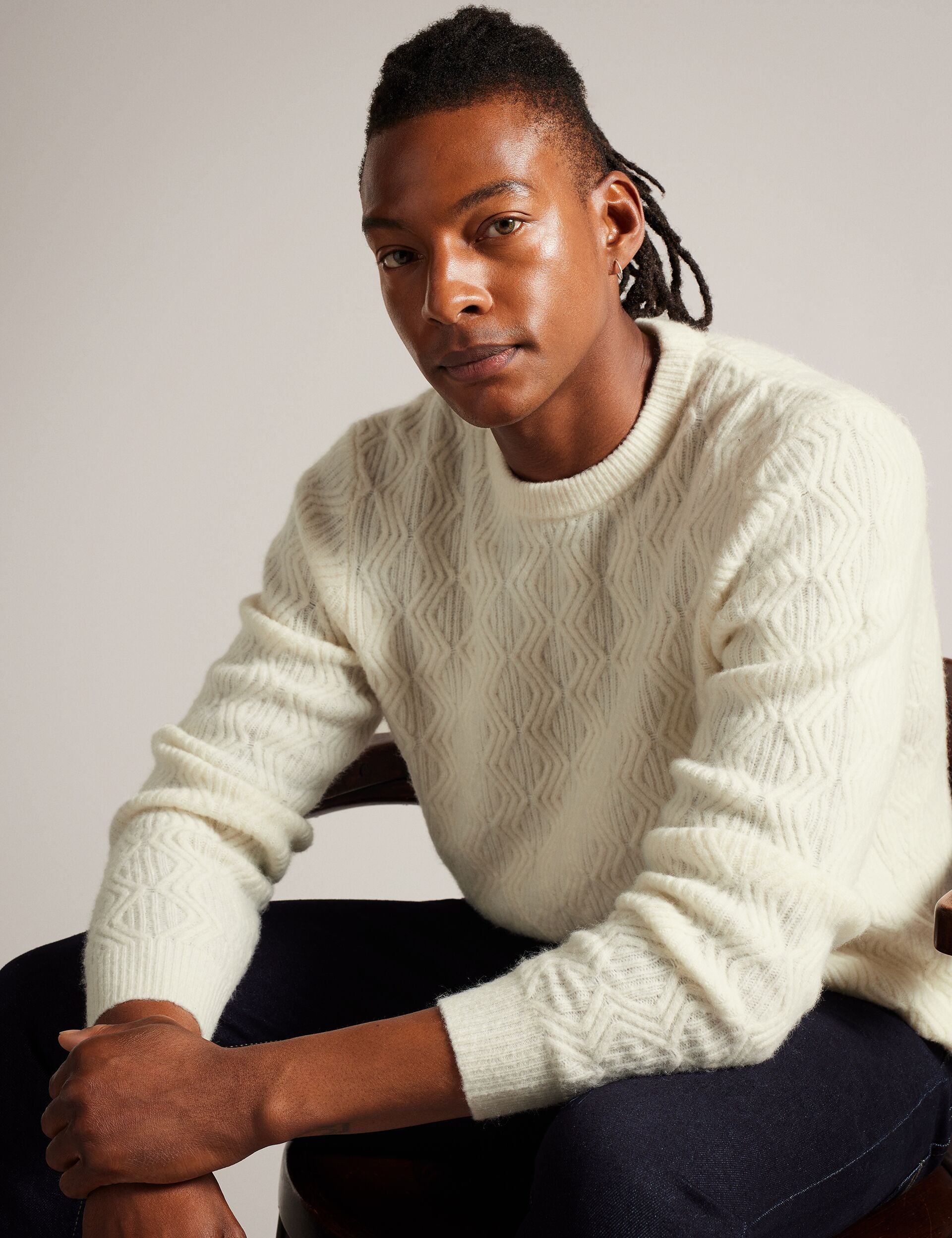 Ted Baker ATCHET - Crew Neck ECRU