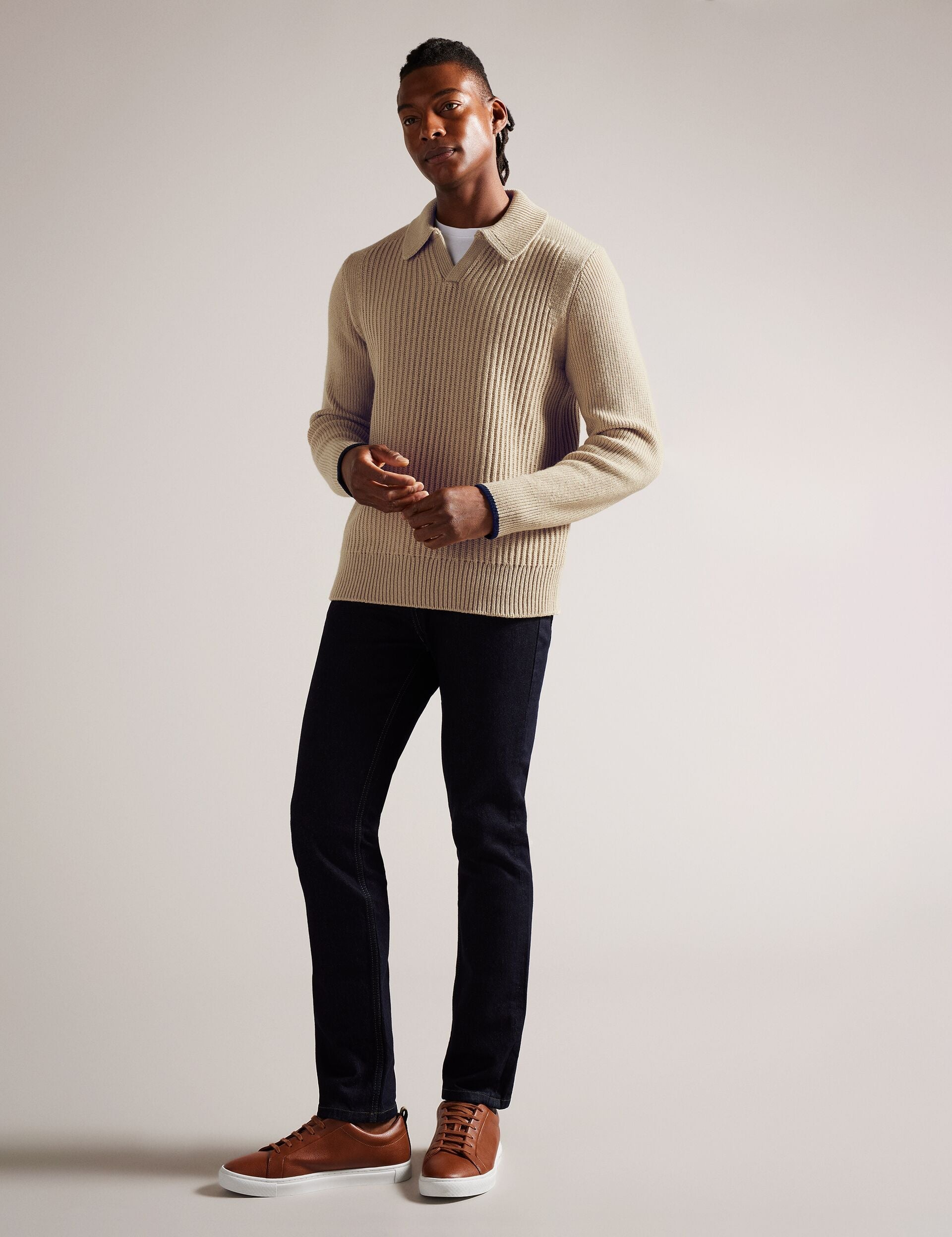 Ted Baker ADEMY - Crew Neck TAUPE