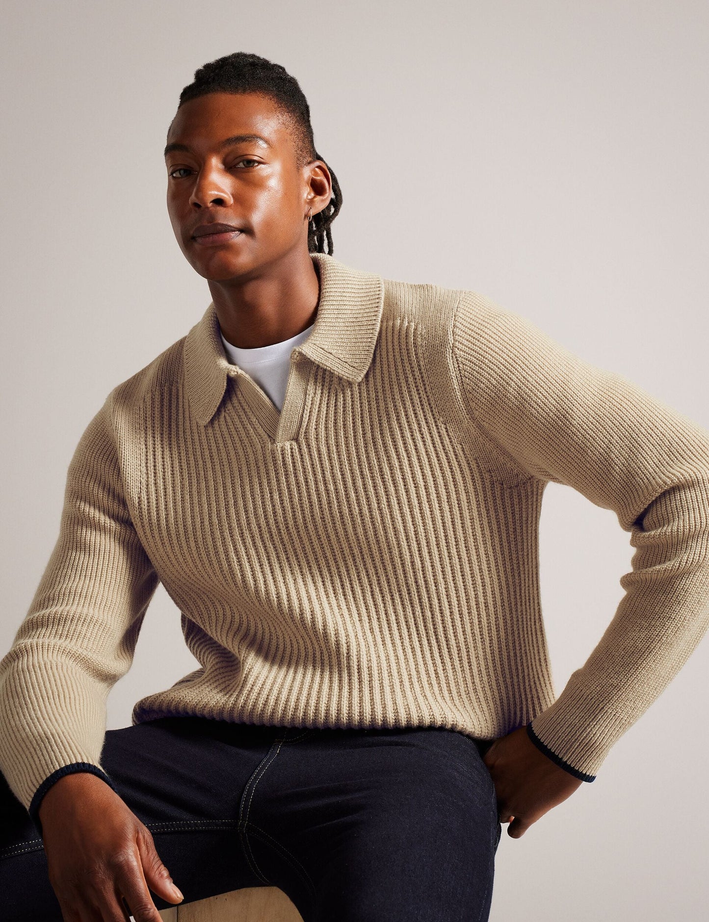 Ted Baker ADEMY - Crew Neck TAUPE