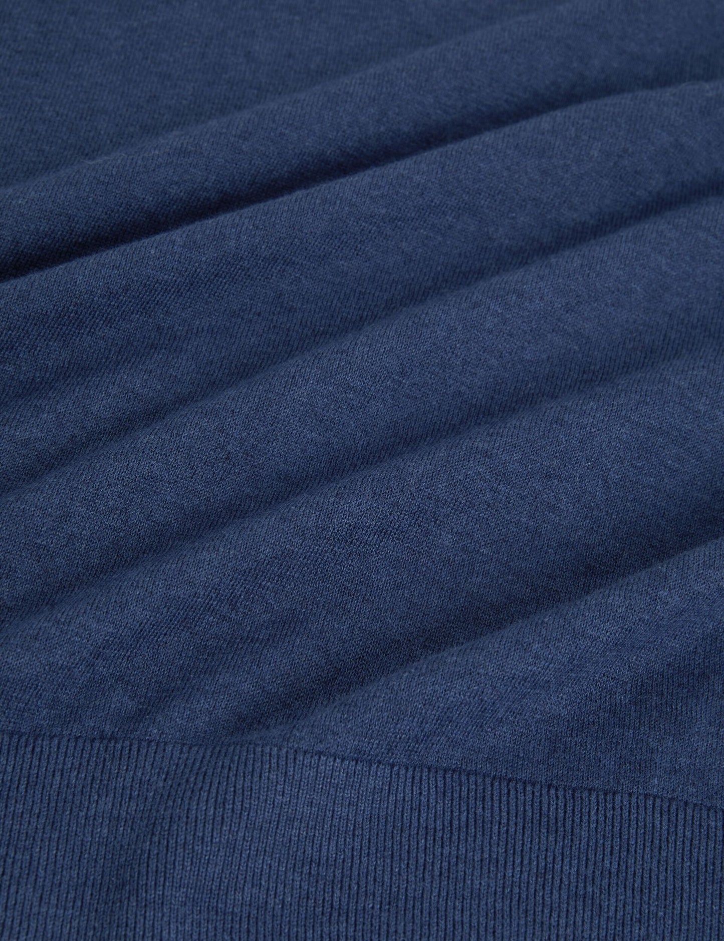 Ted Baker YAEN Rolled Edge Linen Blend Crew Neck Jumper MID NAVY