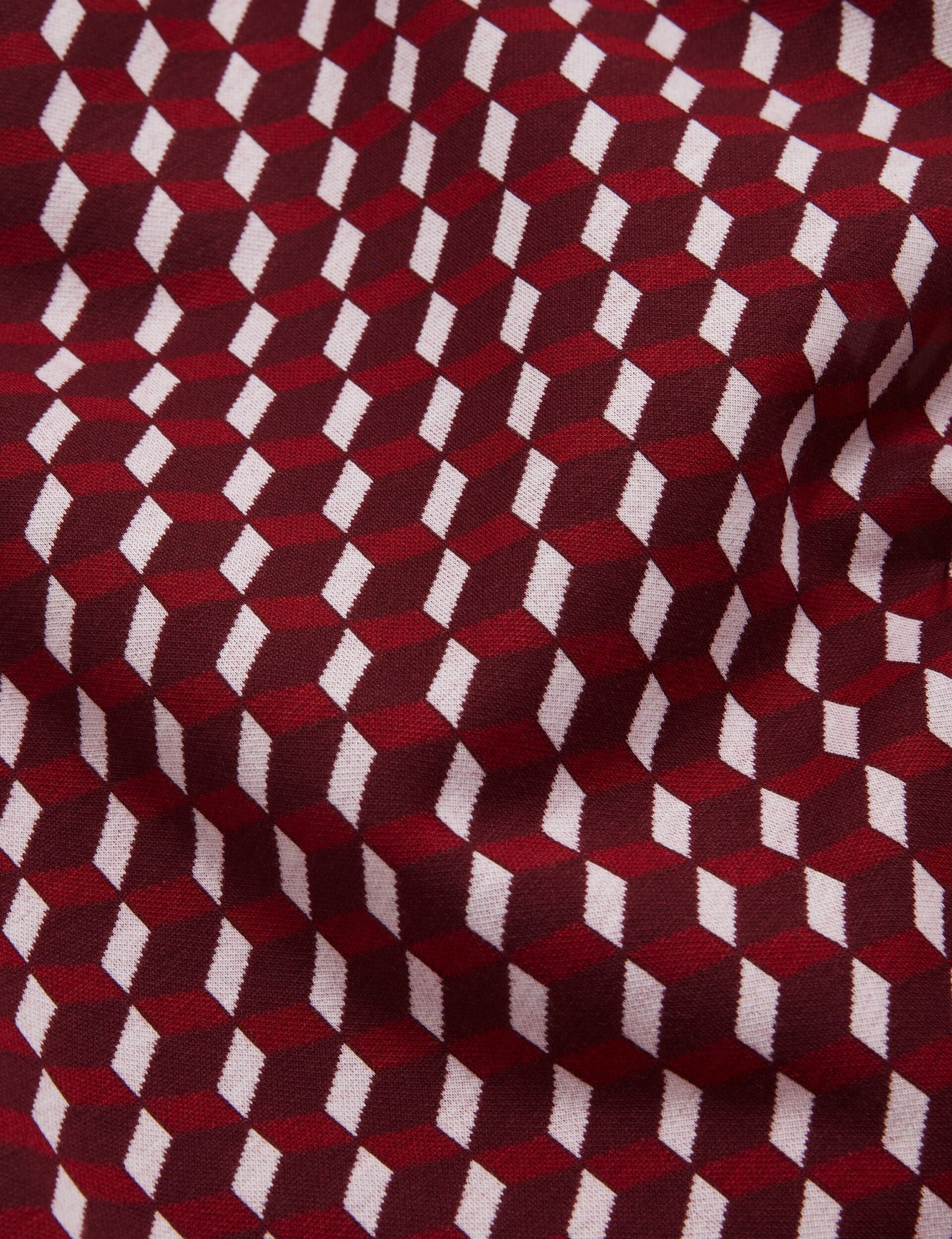 Ted Baker ARDYN Geometric Jacquard Knit T-Shirt MAROON